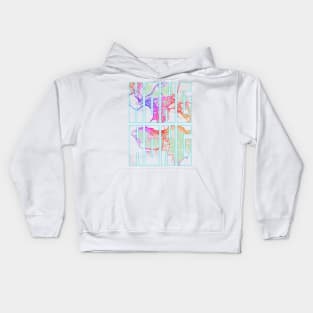 Hong Kong City Map Typography - Colorful Kids Hoodie